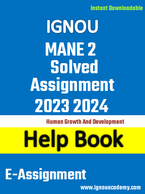 IGNOU MANE 2 Solved Assignment 2023 2024